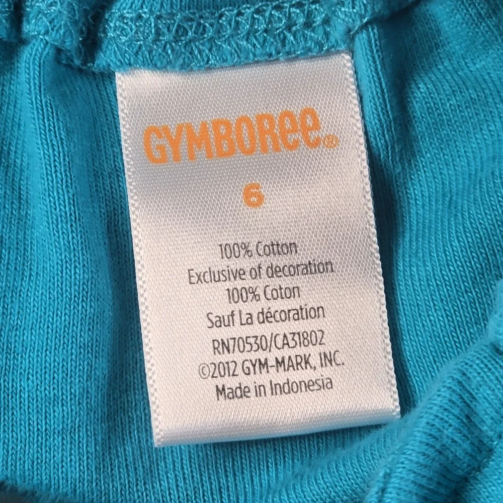 Gymboree‎ Romper Girls 6 Blue Striped Floral Ruffle Summer Coastal Beach